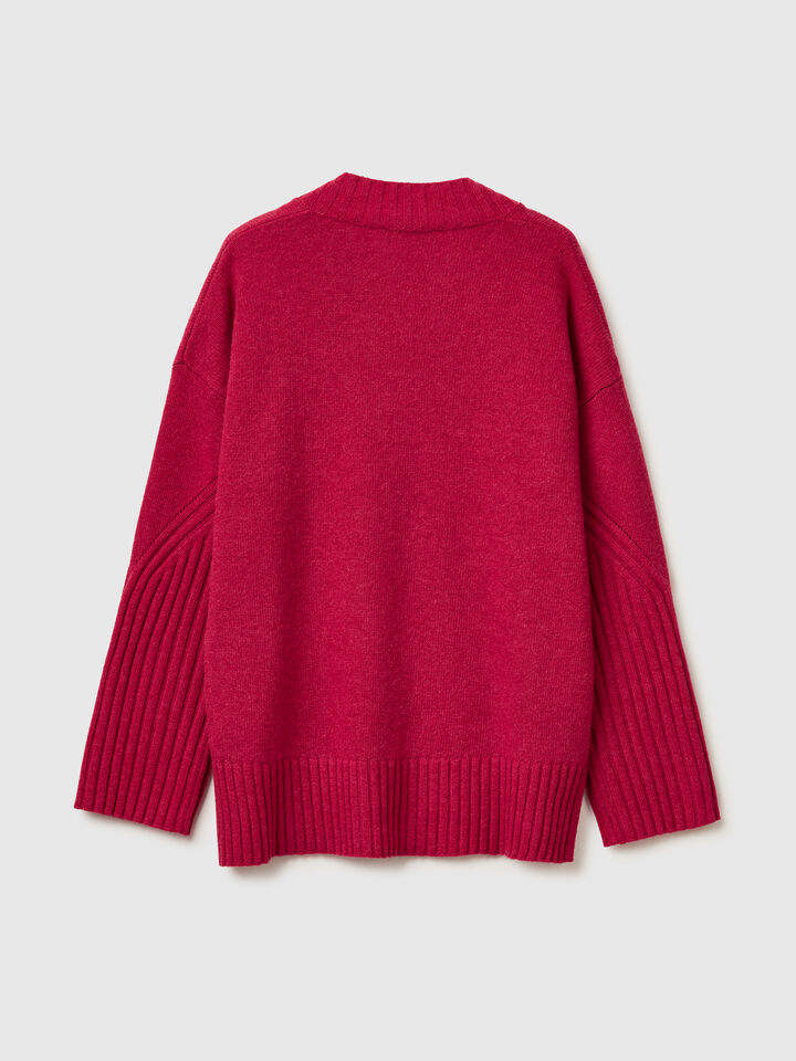 V NECK SWEATER L/S Women image number 2